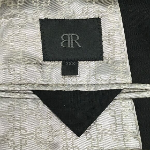 Banana Republic Blazer Jacket 38R Black Wool Vitale Barberis Canonico Super 120s - Picture 10 of 14